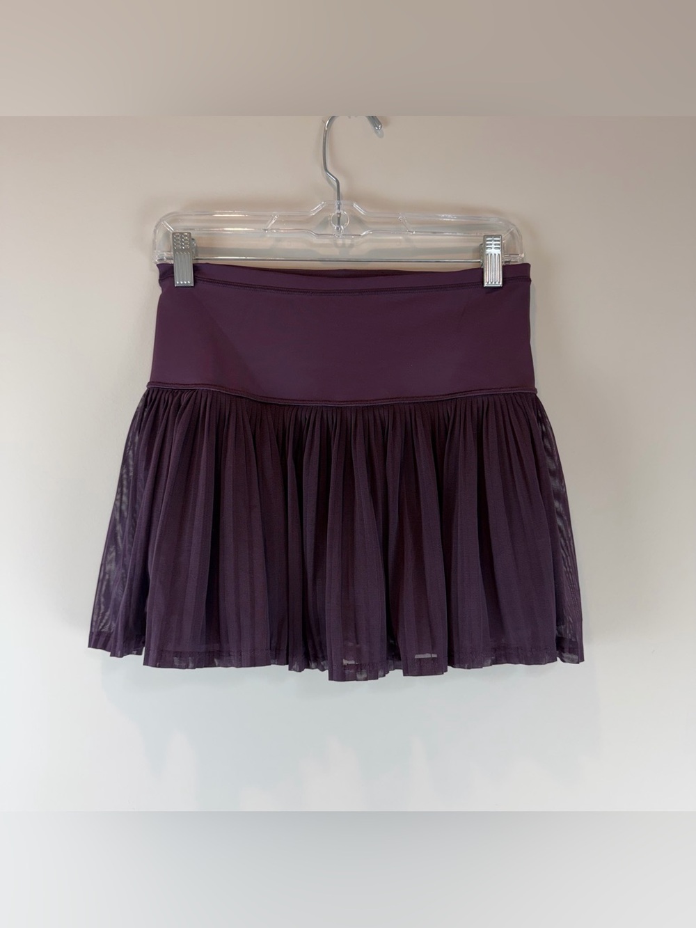Athleta Purple Athletic Athleisure Preppy Travel A-Game Mesh Skort Size XS